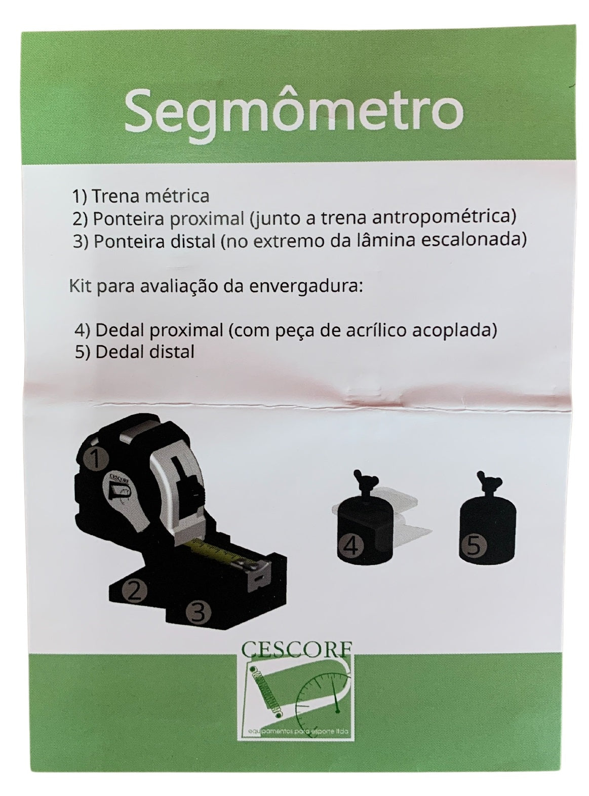 Cescorf Segmómetro Flexible con Adaptadores para Envergadura de Brazos