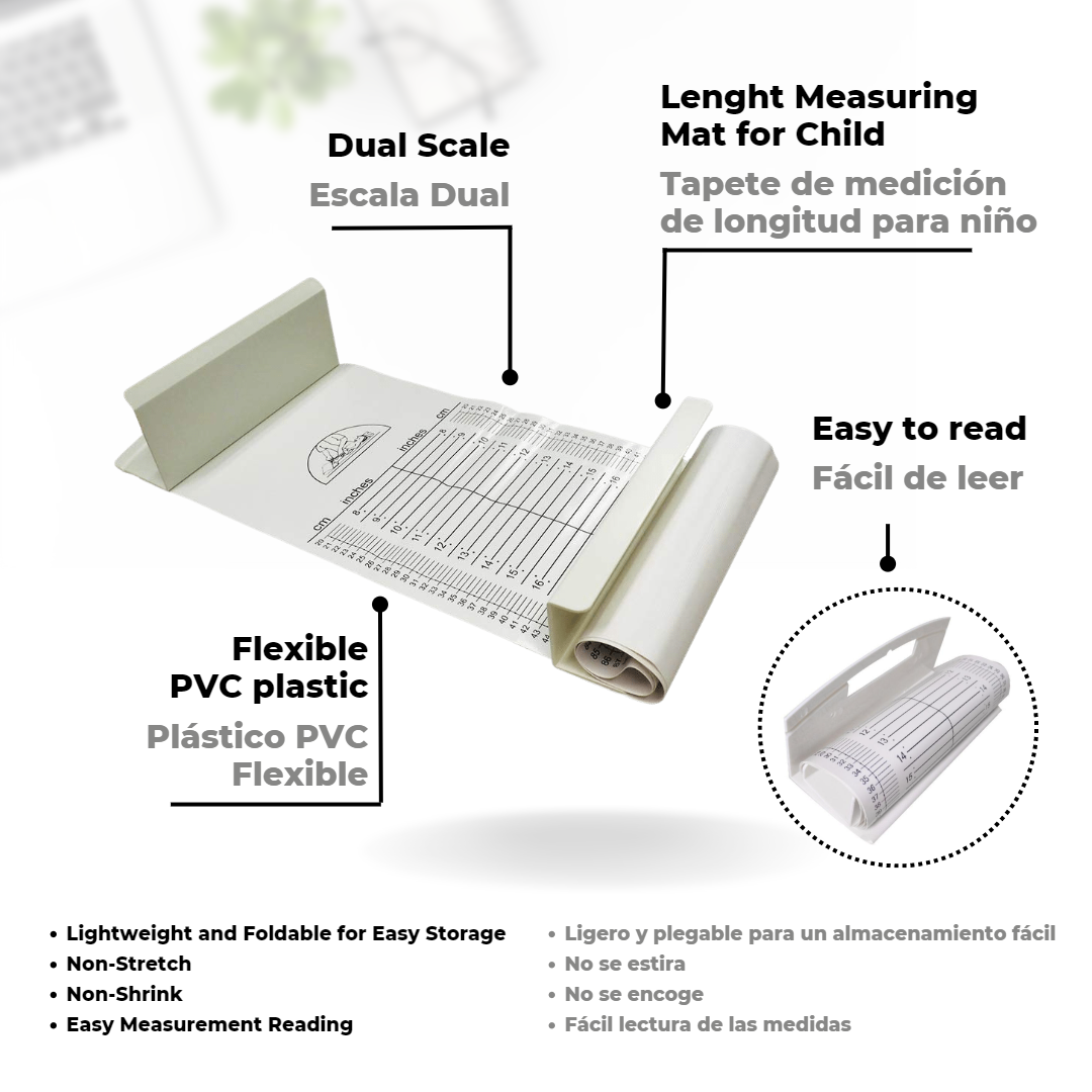 Infantometro de Plástico PVC Flexible 0-100cm