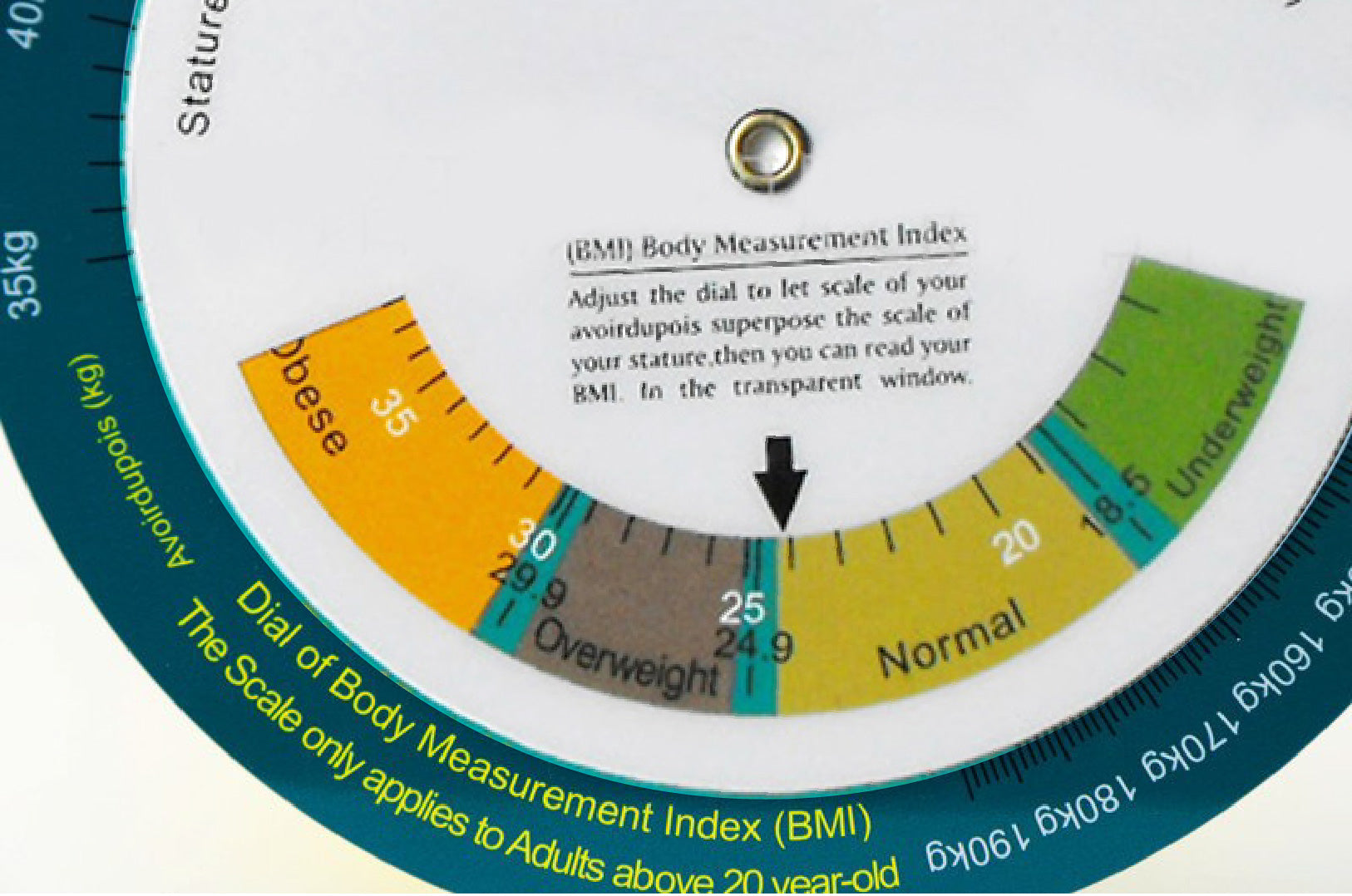 bmi calculator wheel