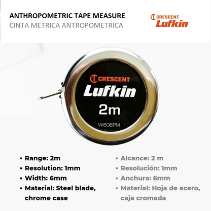 Lufkin W606PM Anthropometric Tape Measure