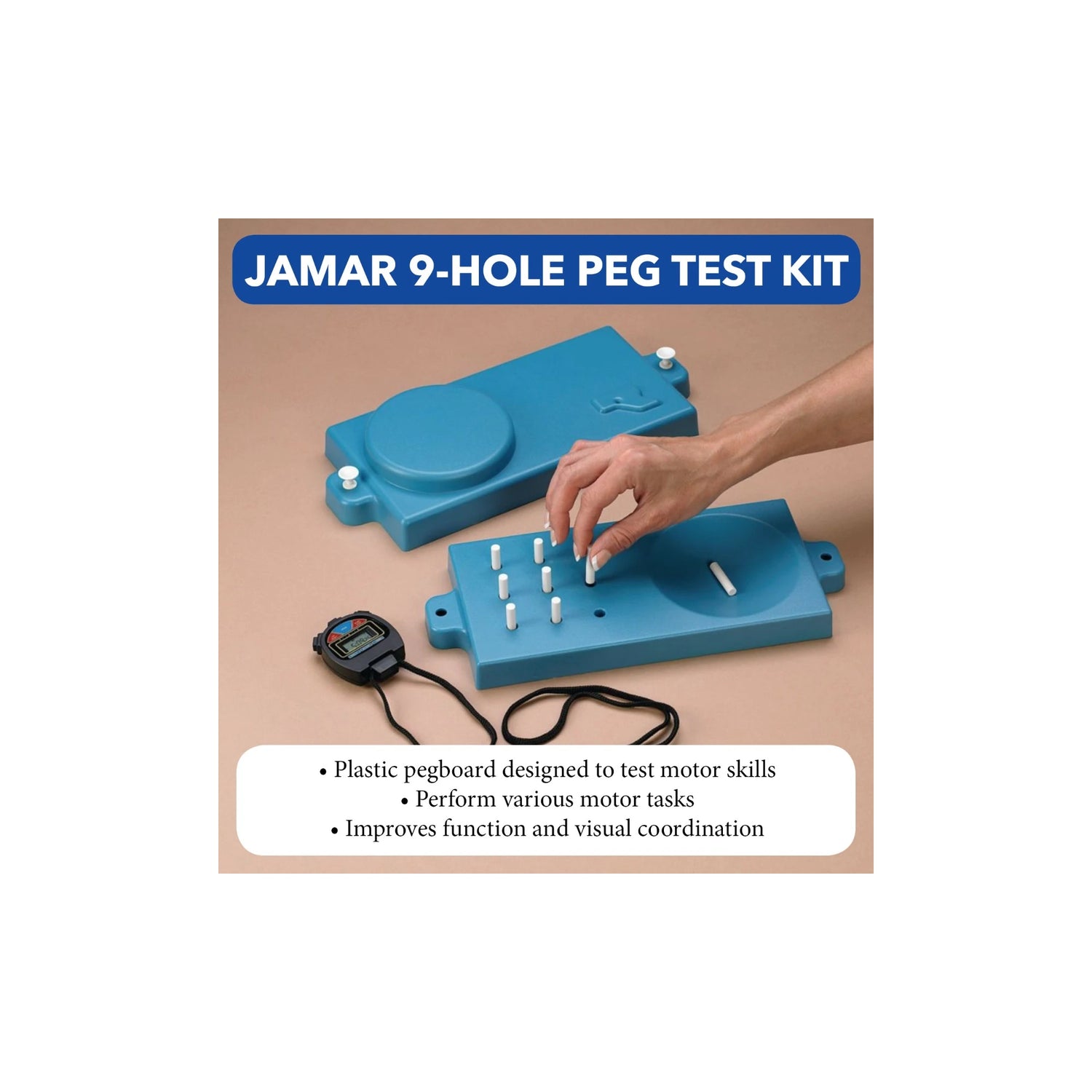 Jamar 9-Hole Peg Test Kit