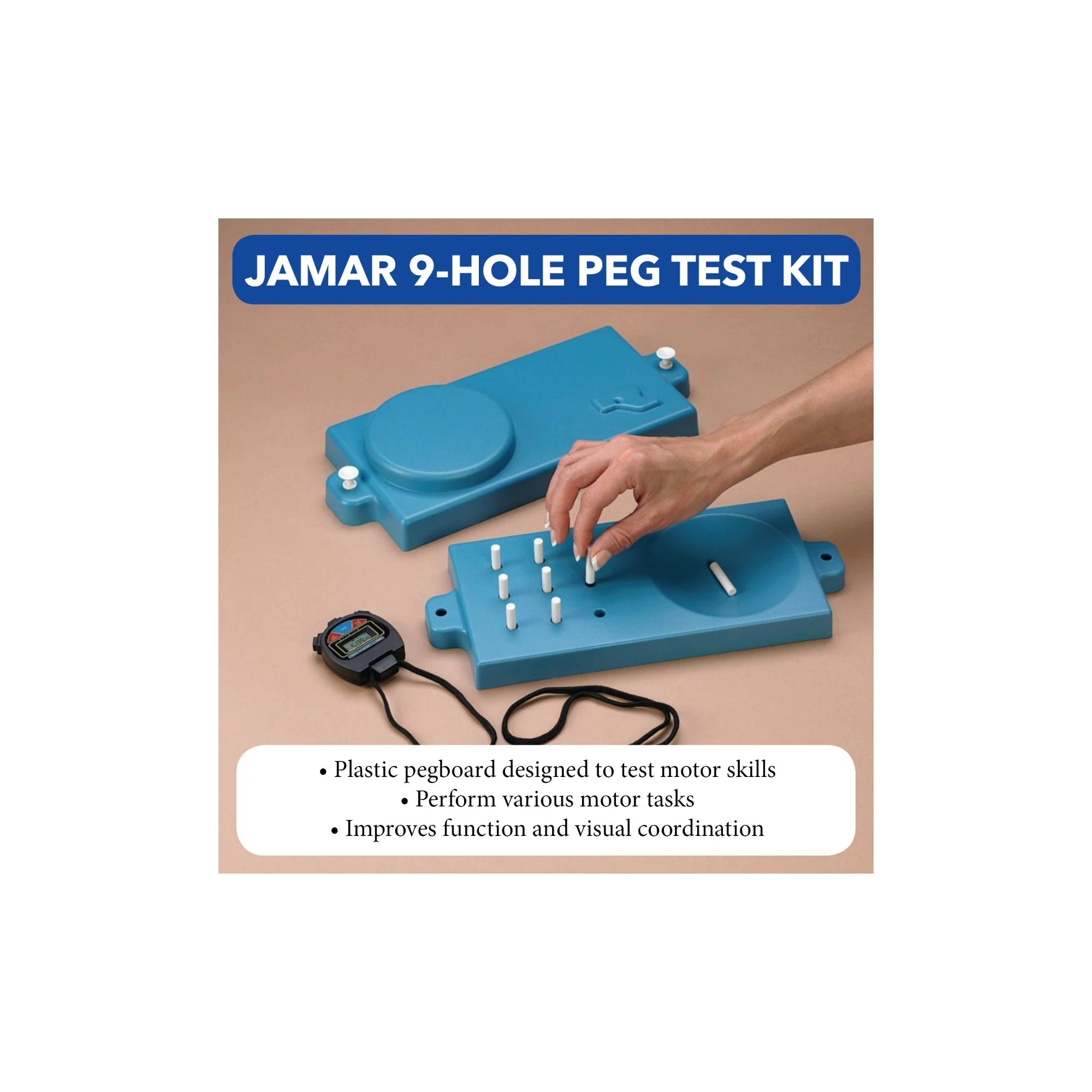 Jamar 9-Hole Peg Test Kit