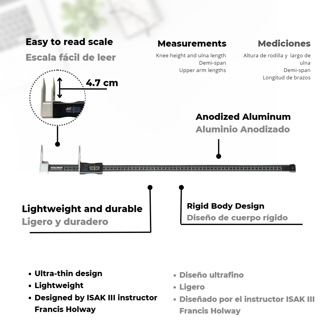 Segmometer Basic Holway Rigid Segmometer Knee Height Caliper – NutriActiva