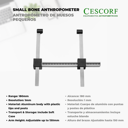 Antropometro Corto Cescorf (Aluminio)